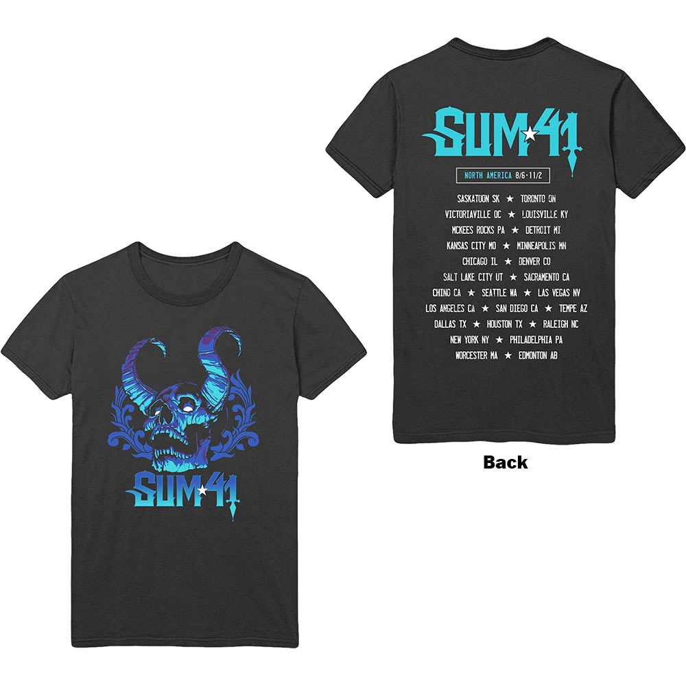 Sum 41 - Blue Demon Heren Tshirt - Zwart